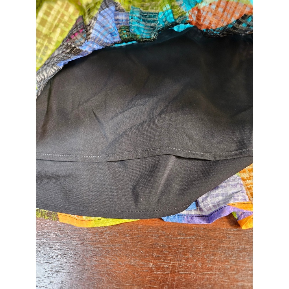 Marie Oliver Kaylee Top Jewel Multi Color Silk Linen Puff Sleeve Blouse - Picture 7 of 11